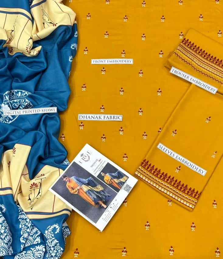 URGE DHANAK 3PC | EMBROIDERY | D#1679