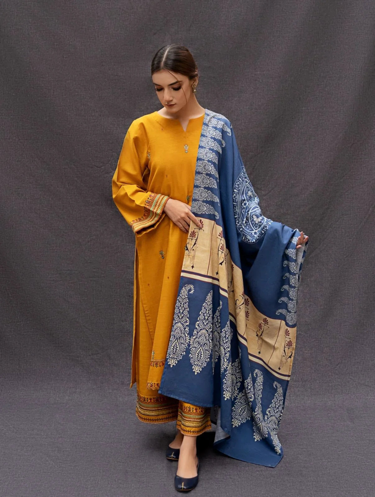 URGE DHANAK 3PC | EMBROIDERY | D#3255