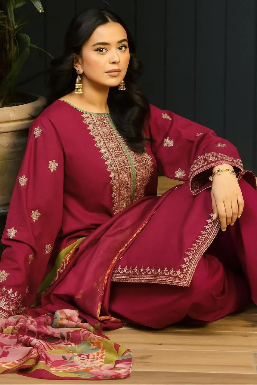 KOKUM DHANAK 3PC | EMBROIDERY | D#3214