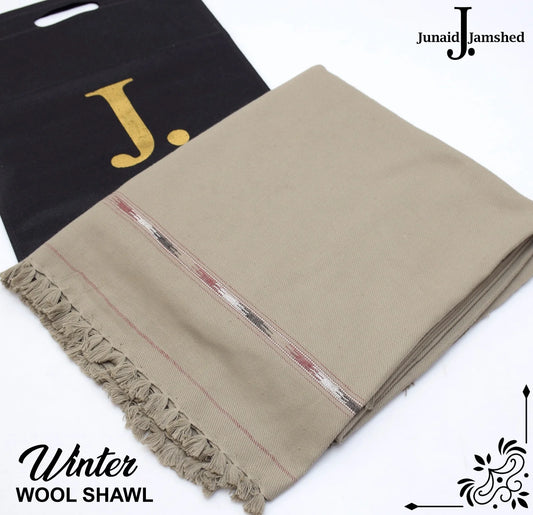 J. GENTS WOOL SHAWL LIGHT-GREY