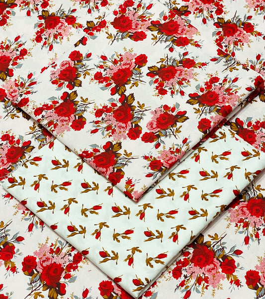 FLORAL PRINTED 2PC D-21