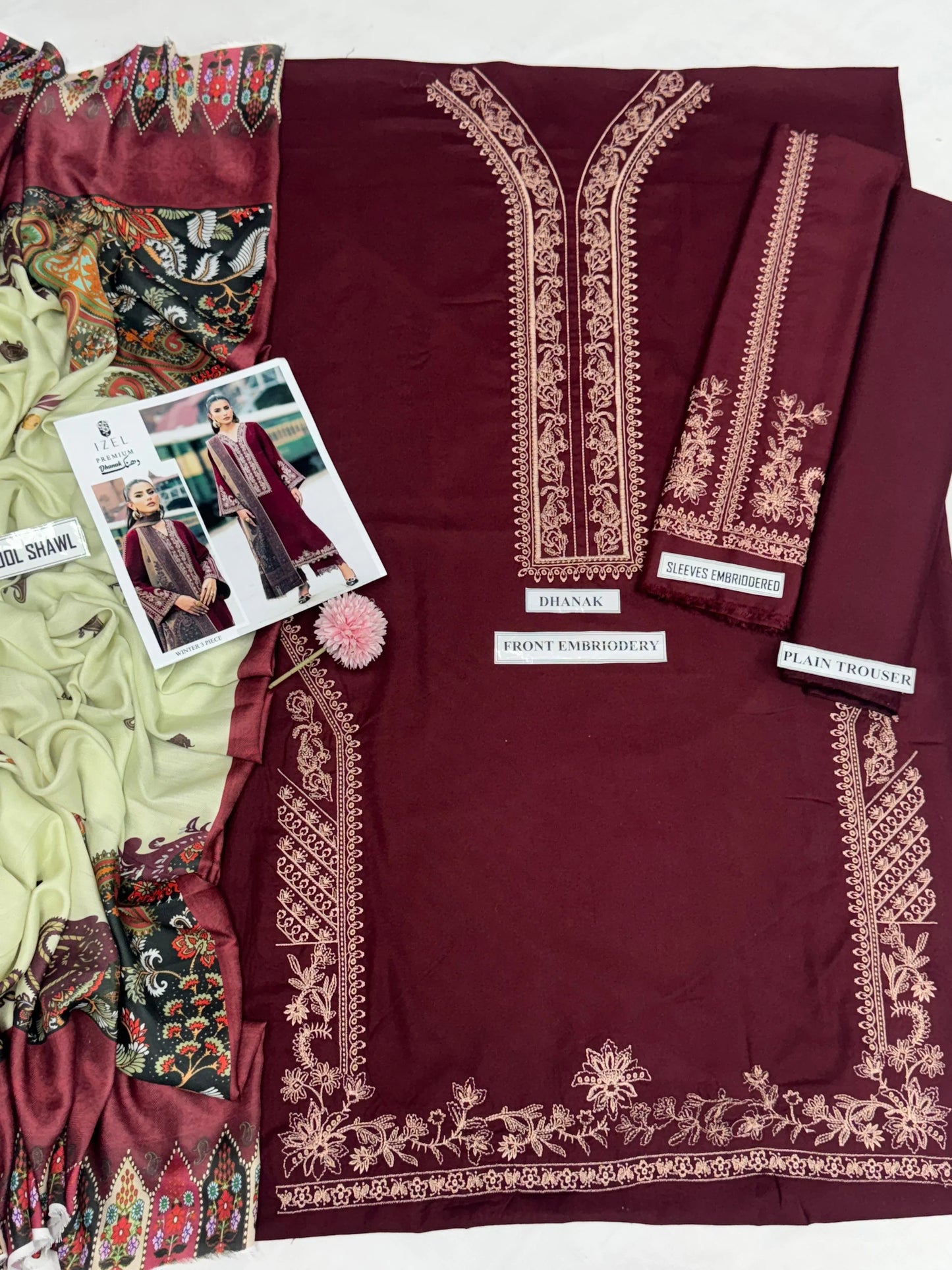 IZEL DHANAK 3PC | EMBROIDERY | FF#7519