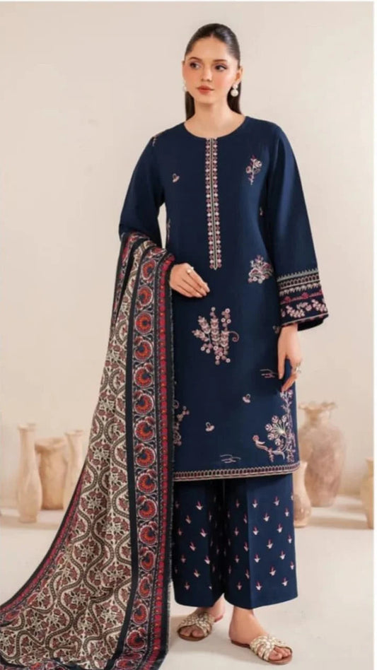 CHARZIMA DHANAK 3PC | EMBROIDERY | FF#7529