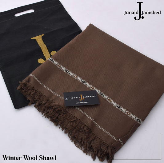 J. GENTS WOOL SHAWL CHOCOLATE BROWN