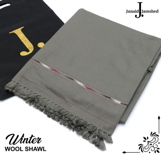 J. GENTS WOOL SHAWL MOUSE-GREY