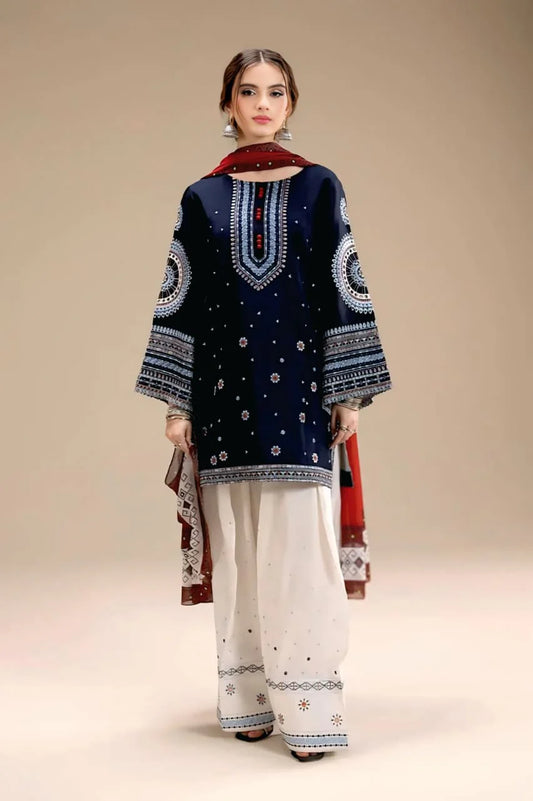 JAZMIN DHANAK 3PC | UNSTITCHED | D#3207