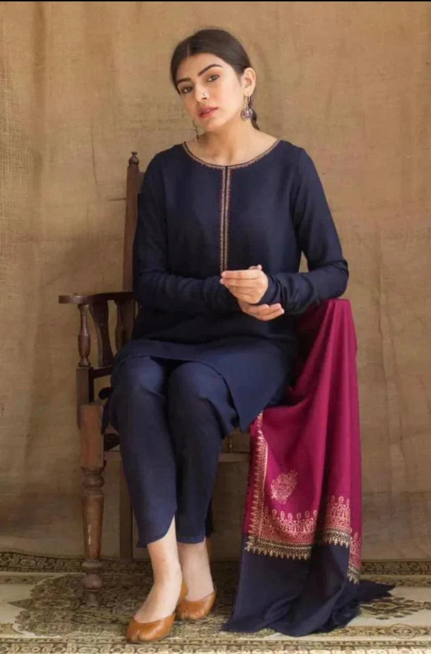DYOT DHANAK 3PC | EMBROIDERY | D#4322