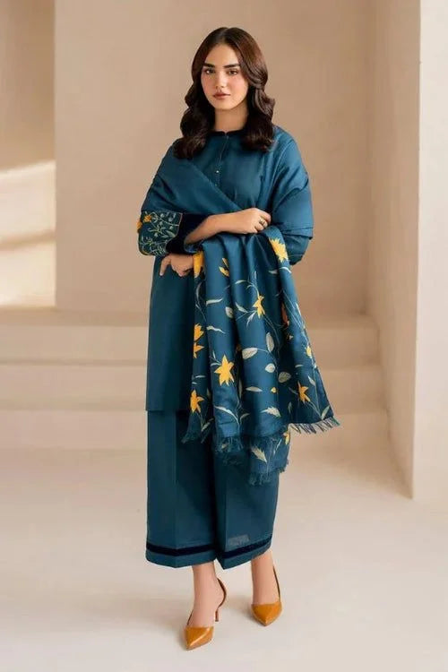 BAROQUE DHANAK 3PC | EMBROIDERY | D#3216
