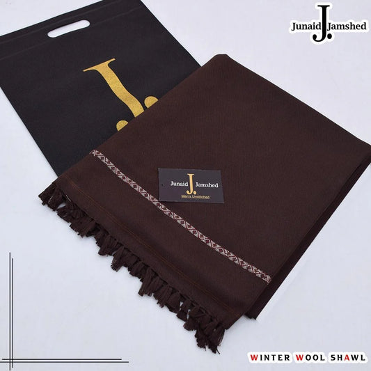 J. GENTS WOOL SHAWL DARK MEHROON