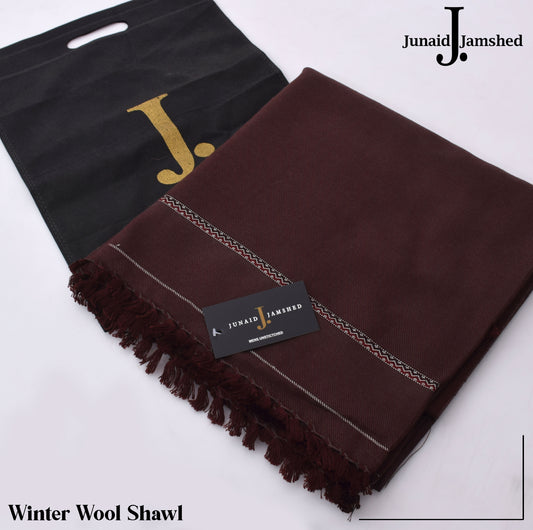J. GENTS WOOL SHAWL MEHROON